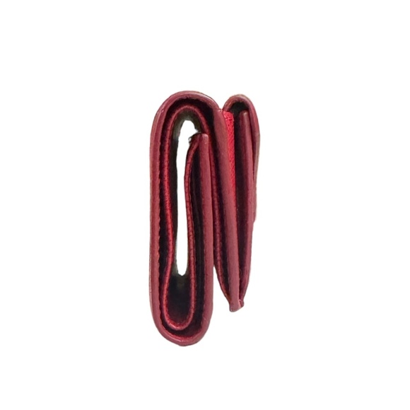 Prada Saffiano Wallet Trifold Red - Picture 1 of 8
